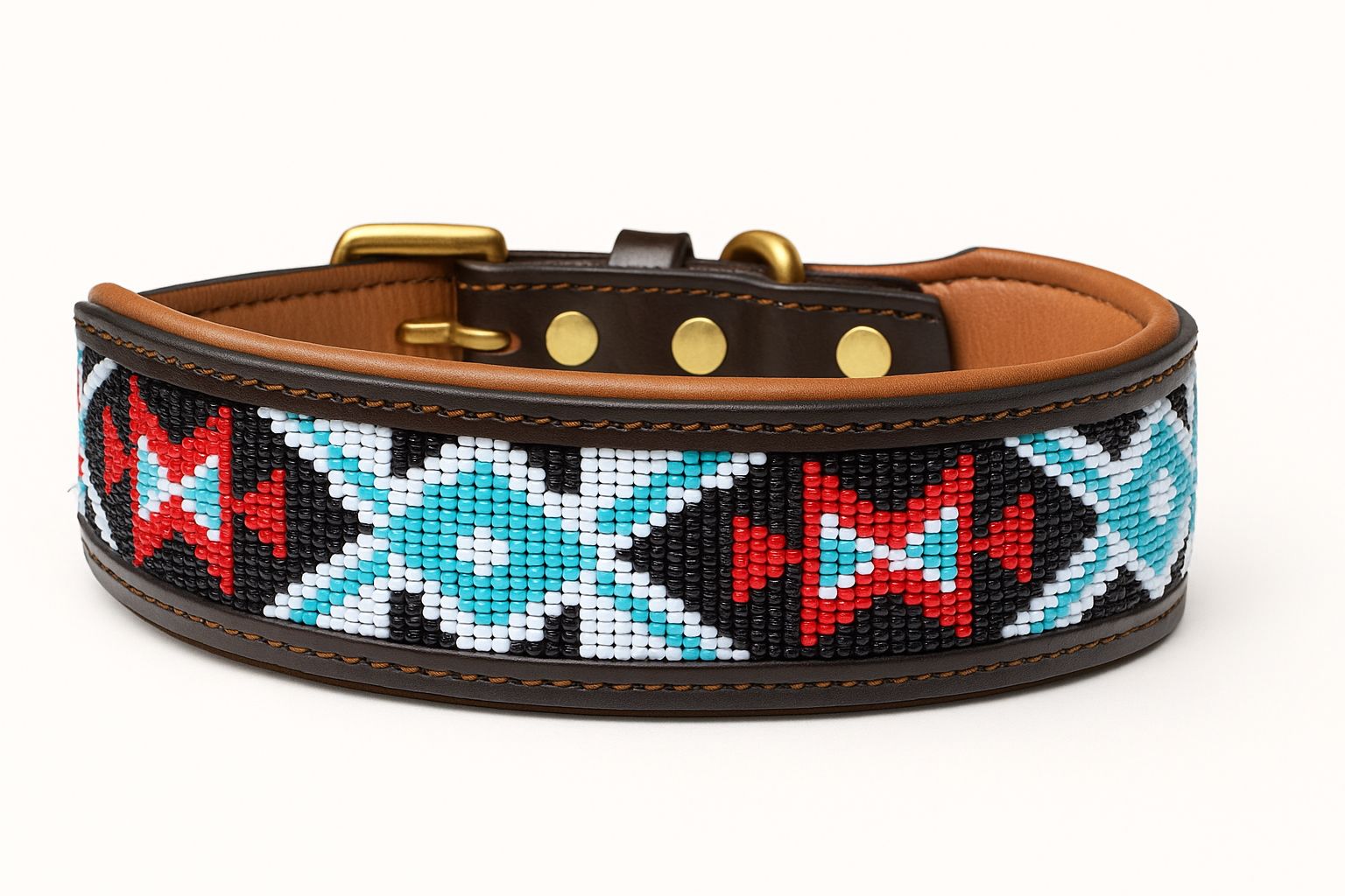 Beaded Leather Collar
